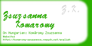 zsuzsanna komaromy business card